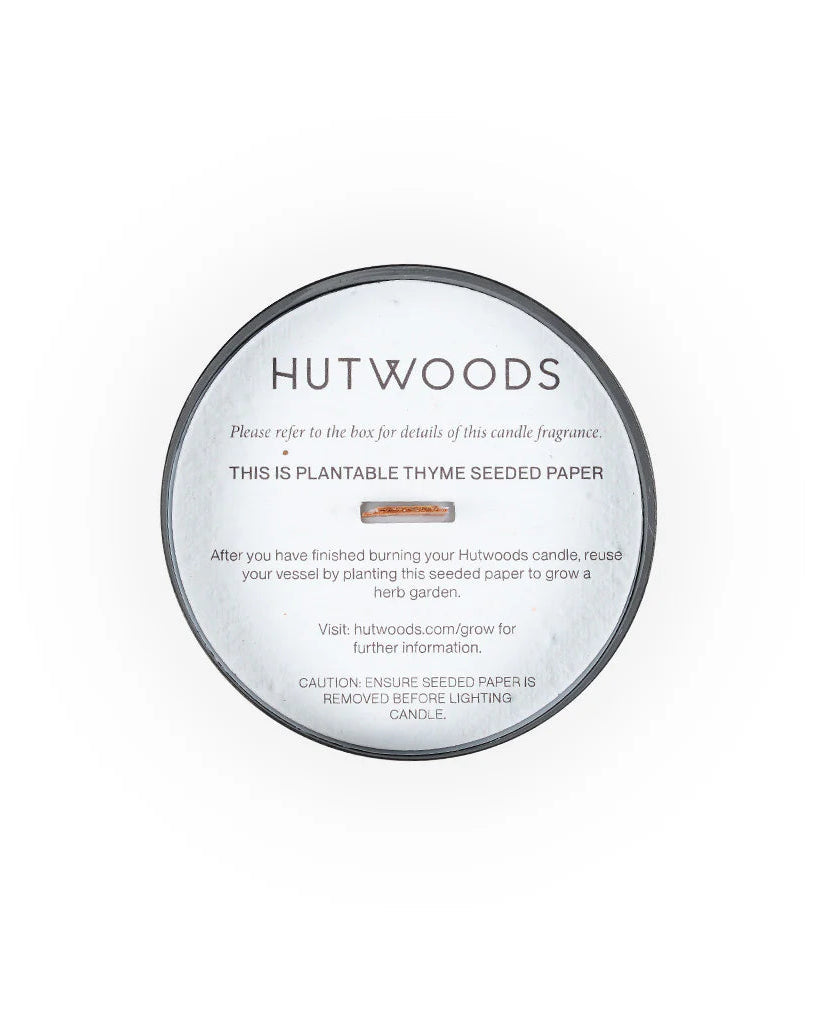 Seeded herb paper included with Hutwoods Candles