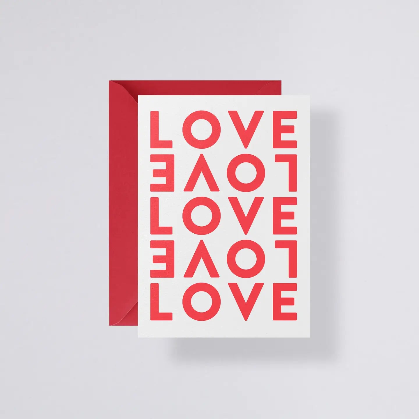 Nuuna LOVE greeting card with red envelope, premium design