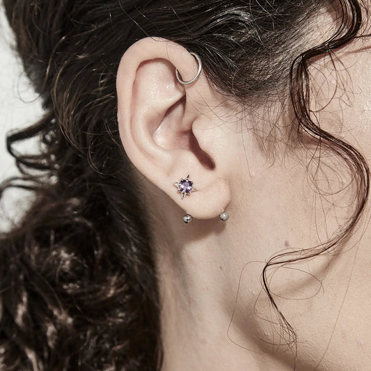 High-polish 925 silver heart studs from Stolen Girlfriends Club