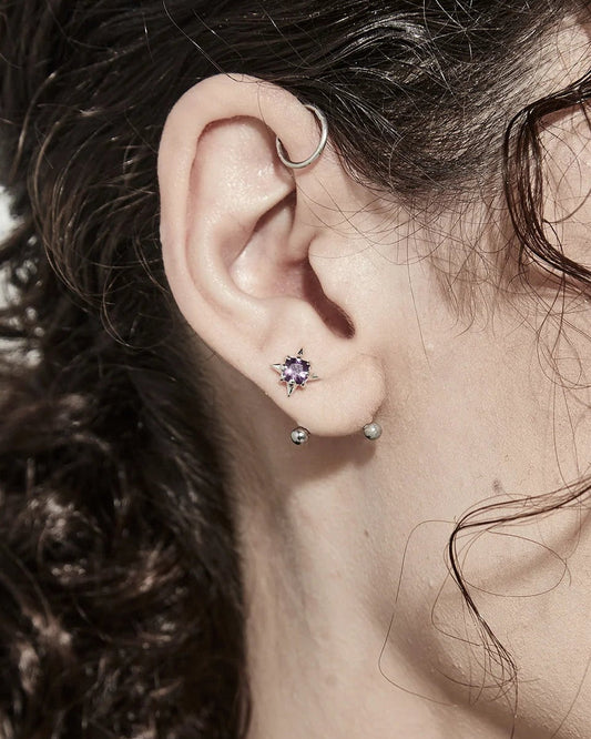 High-polish 925 silver heart studs from Stolen Girlfriends Club