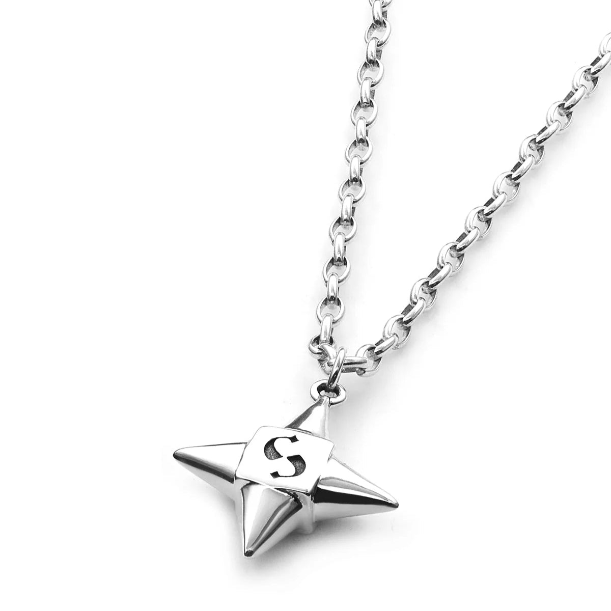 Limited edition 925 sterling silver necklace with bold star design
