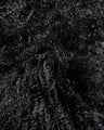 Close up of our large Black Mongolian Sheepskin. Natural and very beautiful!