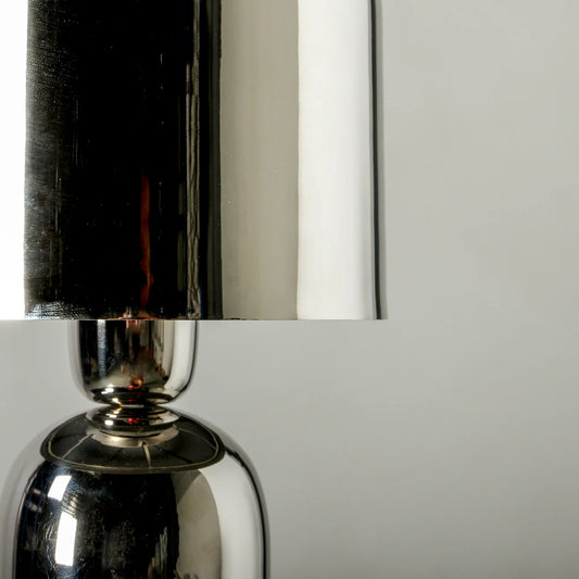 Stunning silver table lamp - Bolzano Modern Silver Table Lamp from Hunted & Co.