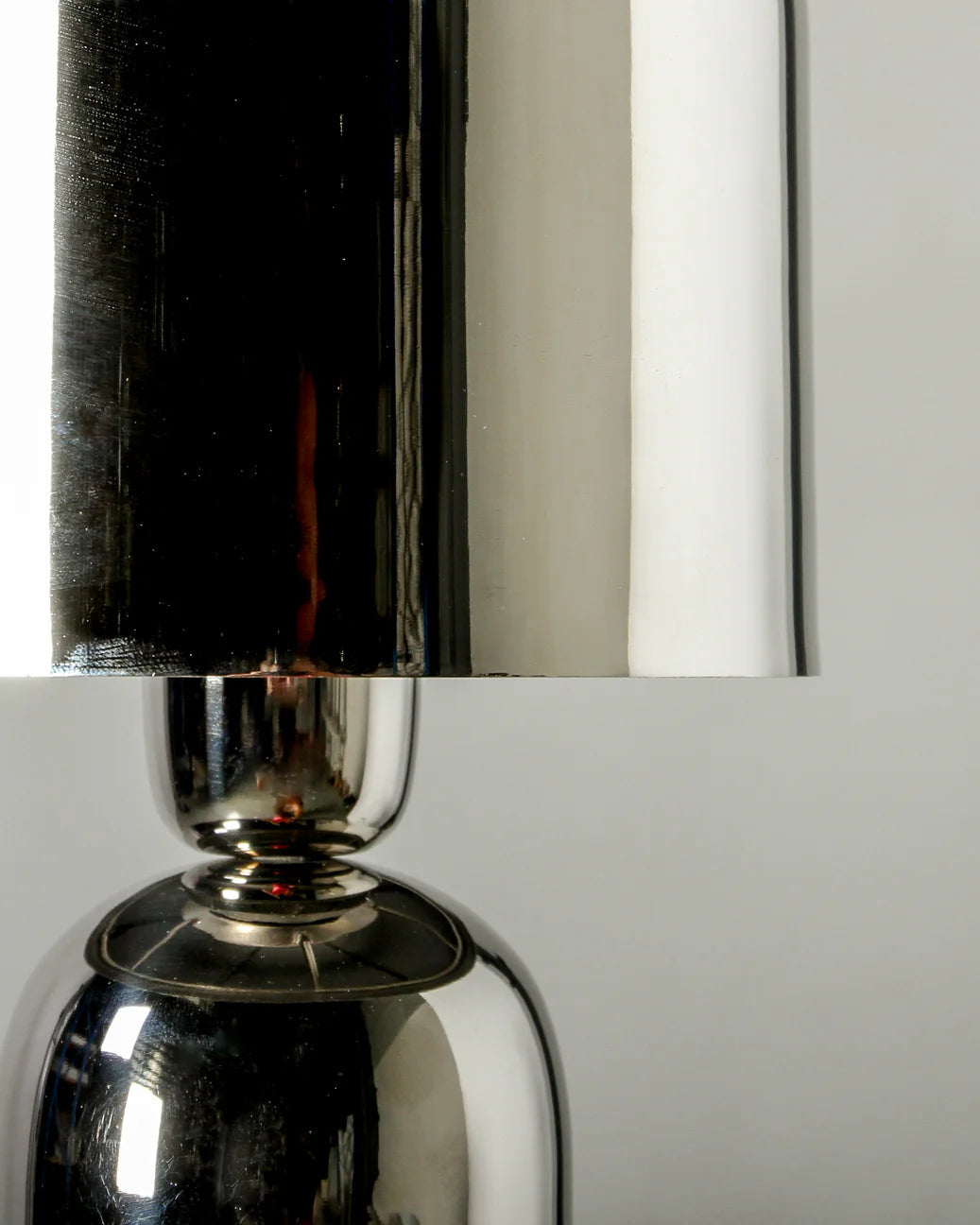 Stunning silver table lamp - Bolzano Modern Silver Table Lamp from Hunted & Co.