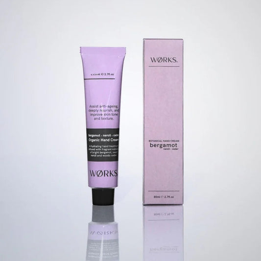 WØRKS bergamot and neroli hand cream, luxury moisturiser.