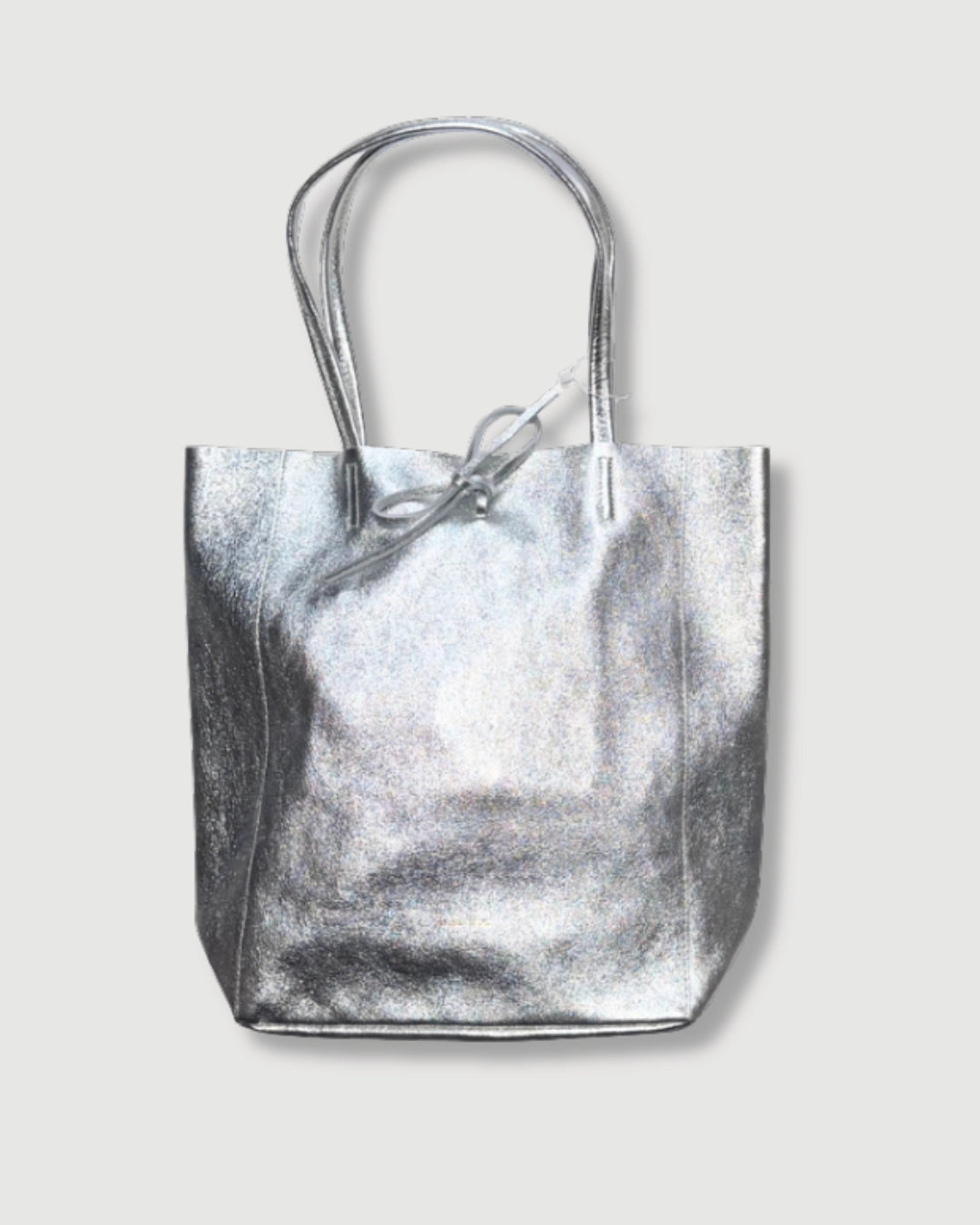♥ Metallic Silver Maison Fanli Tote Bag - Italian Craftsmanship