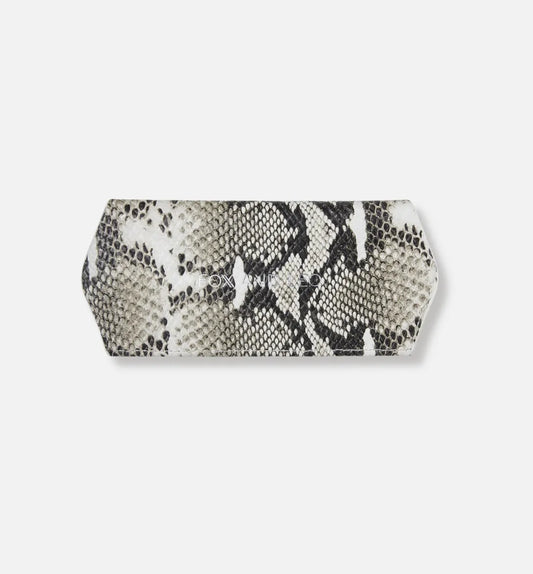 Snake Print Leather Sunglasses Case