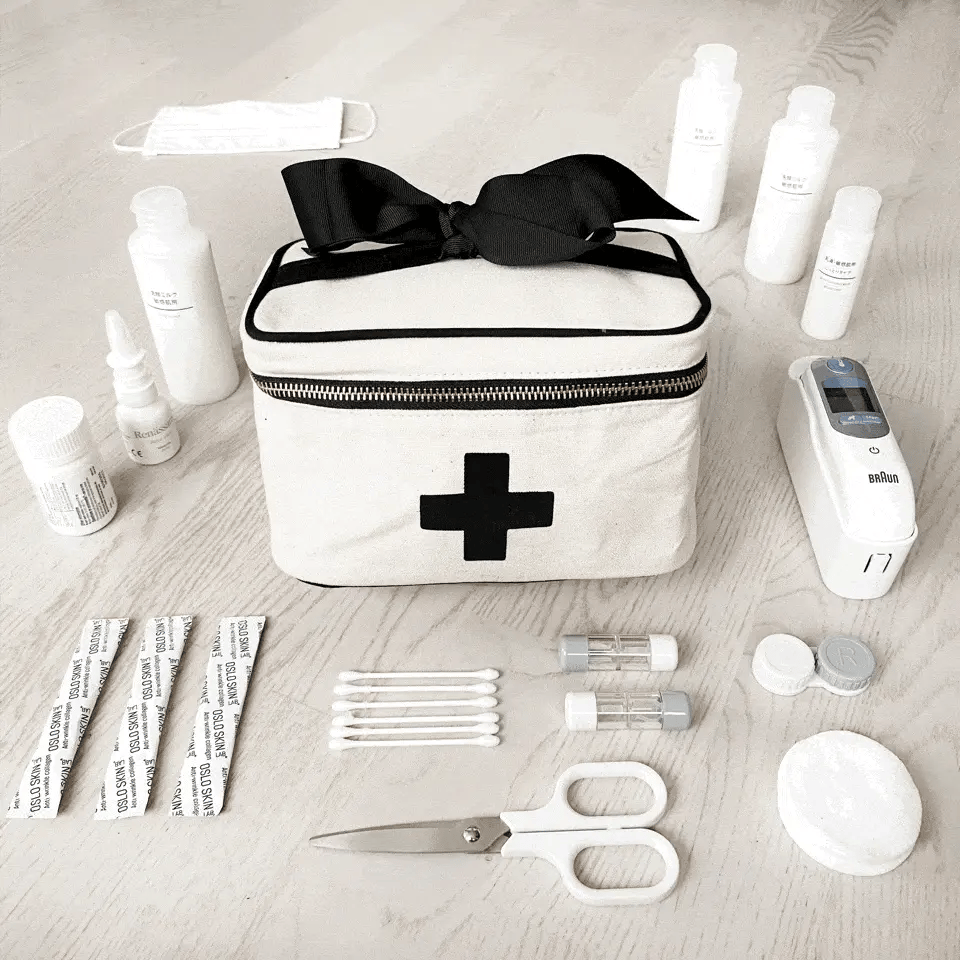 First Aid Storage Case can be used as a first aide kit, travel or makeup bag