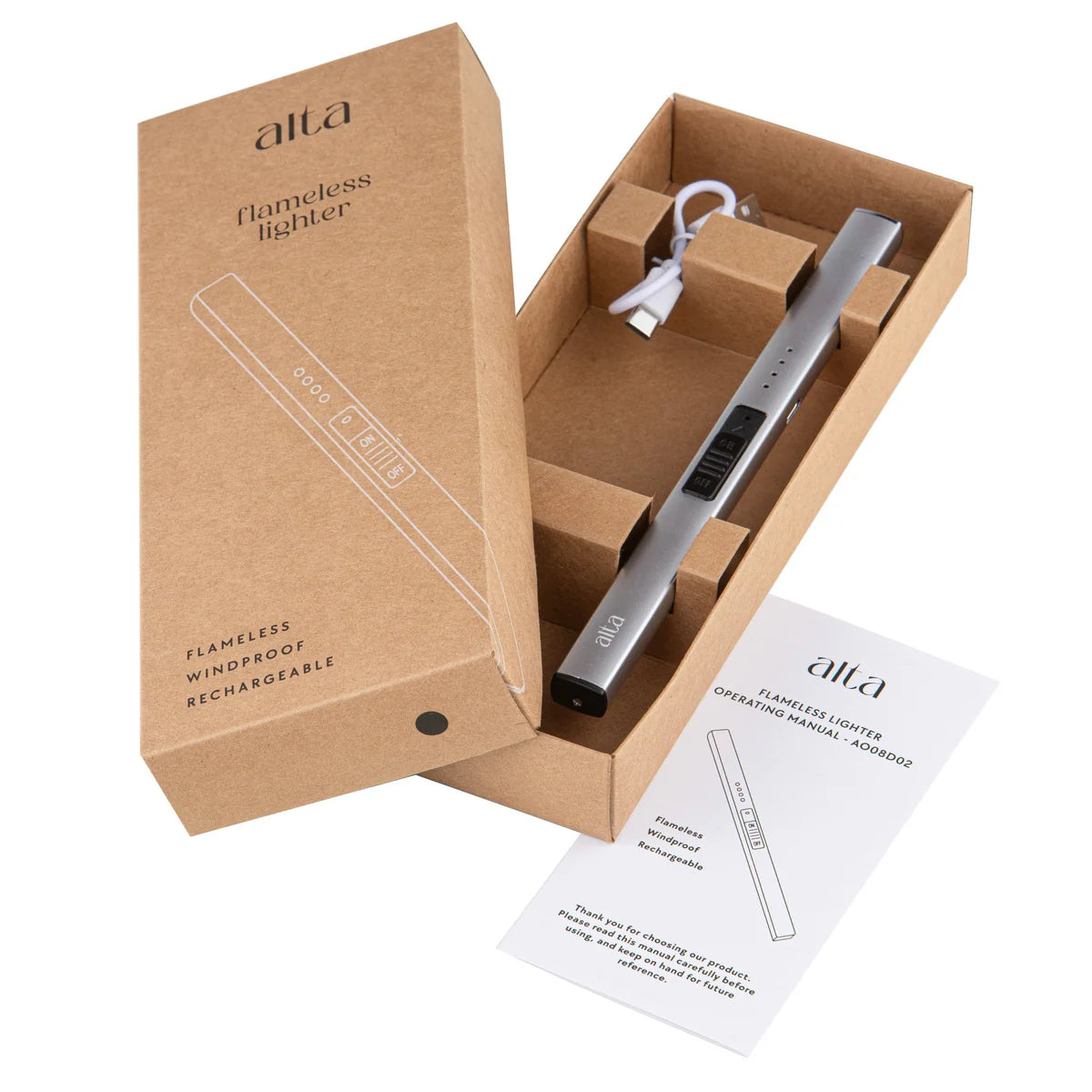 Eco-friendly Alta lighter in gift-ready packaging