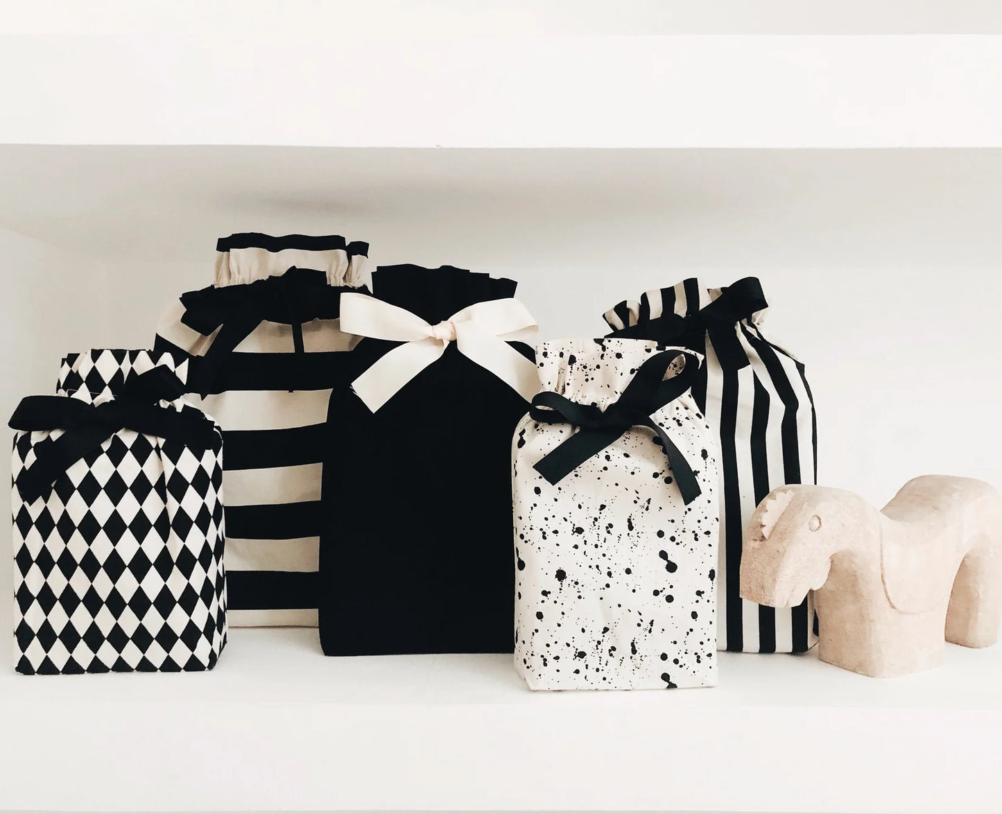 Collection of stylish sustainable gift bag perfect for eco-conscious gift wrapping