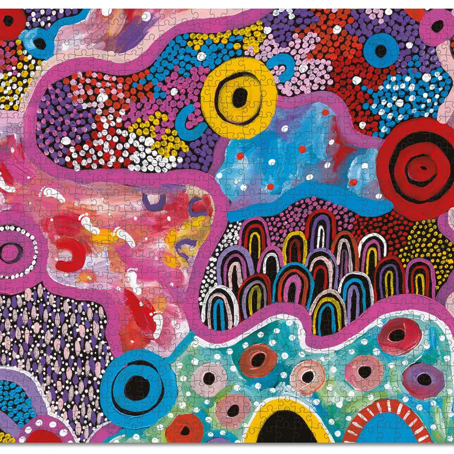 Eco-friendly 1000-piece puzzle designed by Mulganai (Emma Hollingsworth) in Australia.