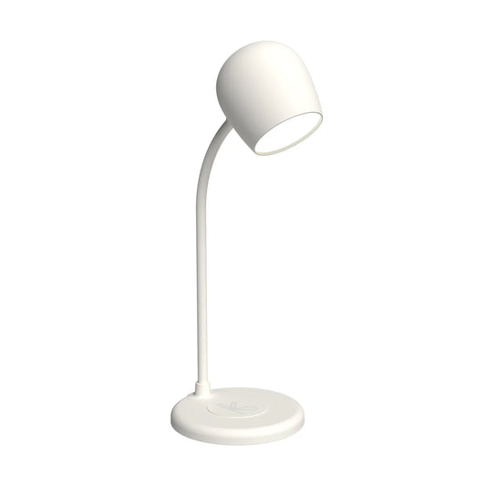 Kreafunk Ellie White Lamp with built-in Bluetooth speaker and wireless charger