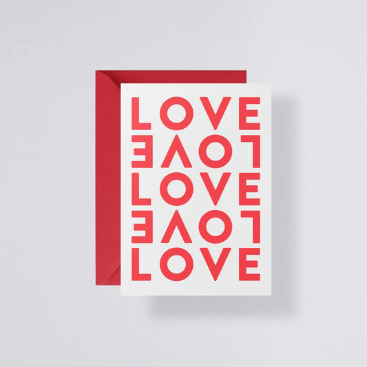 Nuuna LOVE greeting card with red envelope, premium design