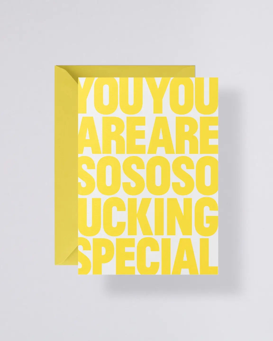 YOU ARE SO SPECIAL greeting card with yellow envelope from Hunted + Co.