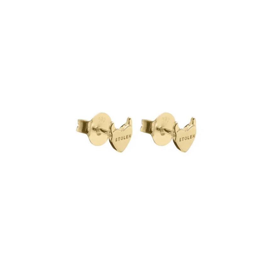 Designer 18K gold plated necklace with edgy heart motif