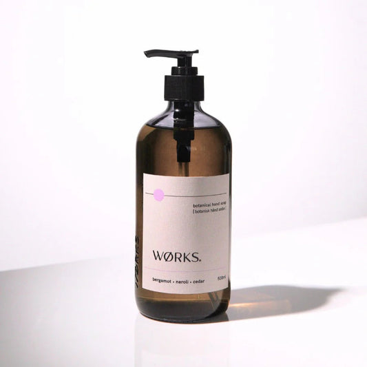 Citrus and neroli scented bergamot hand wash by WØRKS.

