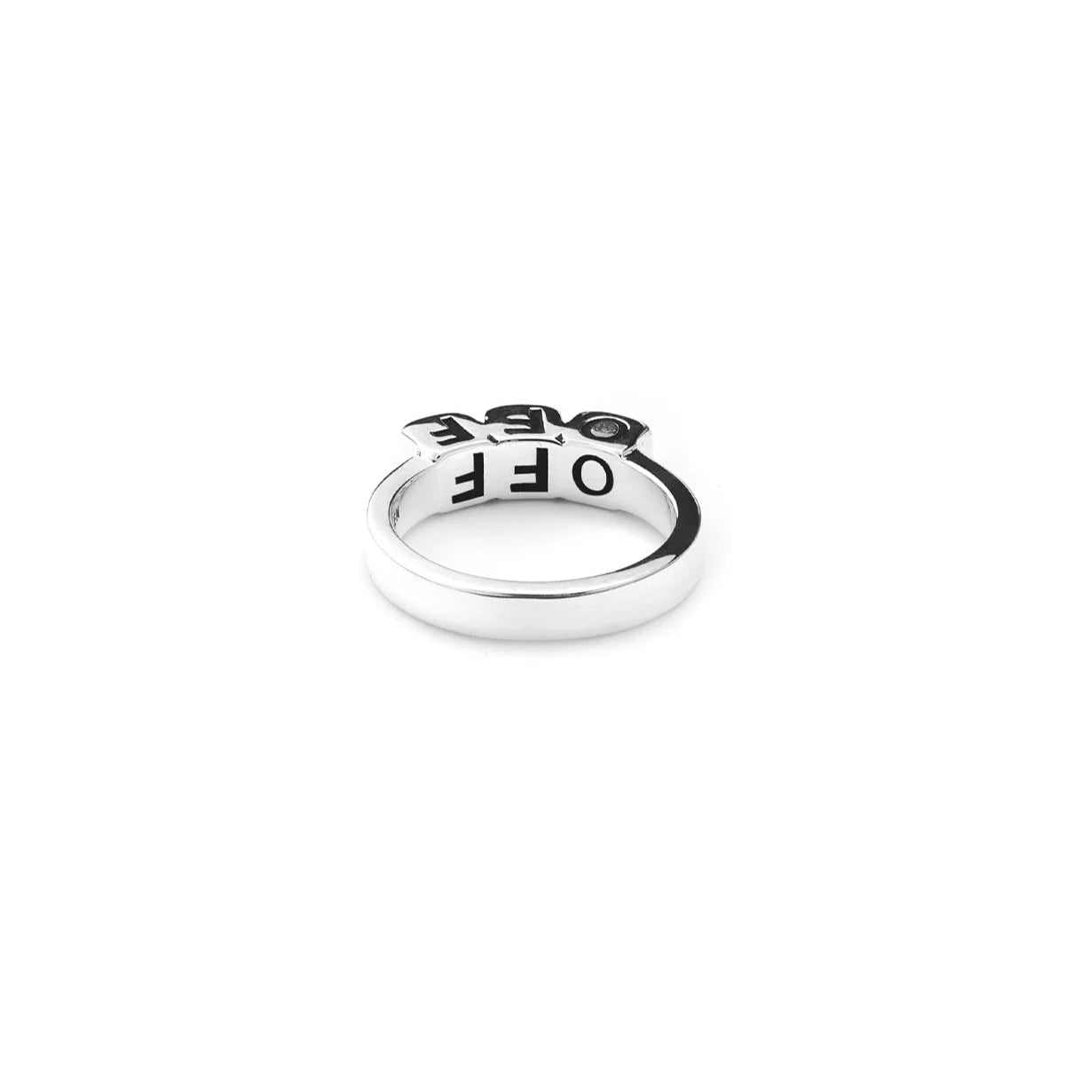 Limited edition silver ring featuring bold engraving