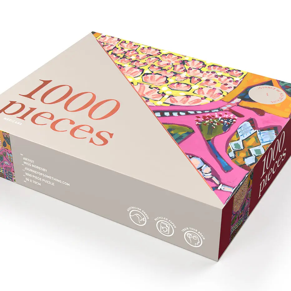 Mexicana puzzle 70 × 50 cm in it's box. So pretty.