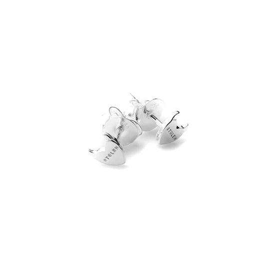 Sinister Heart Sterling Silver Stud Earrings – LIMITED EDITION | Mixed Emotions Collection