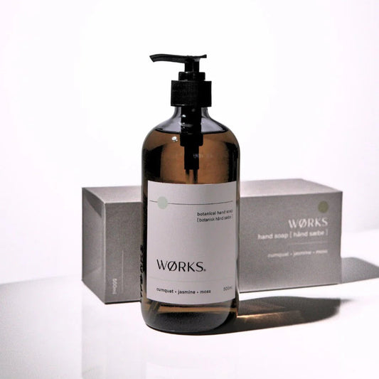 WØRKS Cumquat Liquid Hand Soap 500ml |  Citrus + Jasmine + Earthy Moss