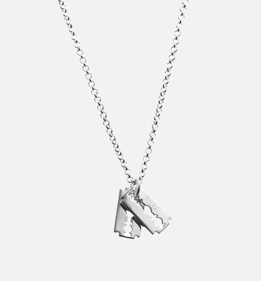 Baby Blades Silver Necklace