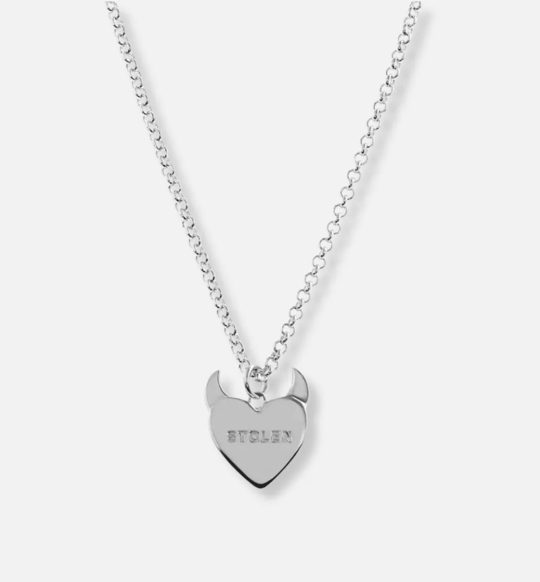 Sinister Heart Sterling Silver Necklace