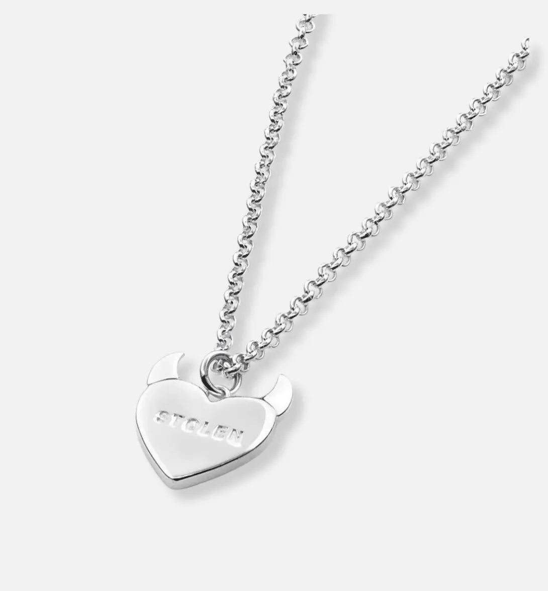 Sinister Heart Sterling Silver Necklace