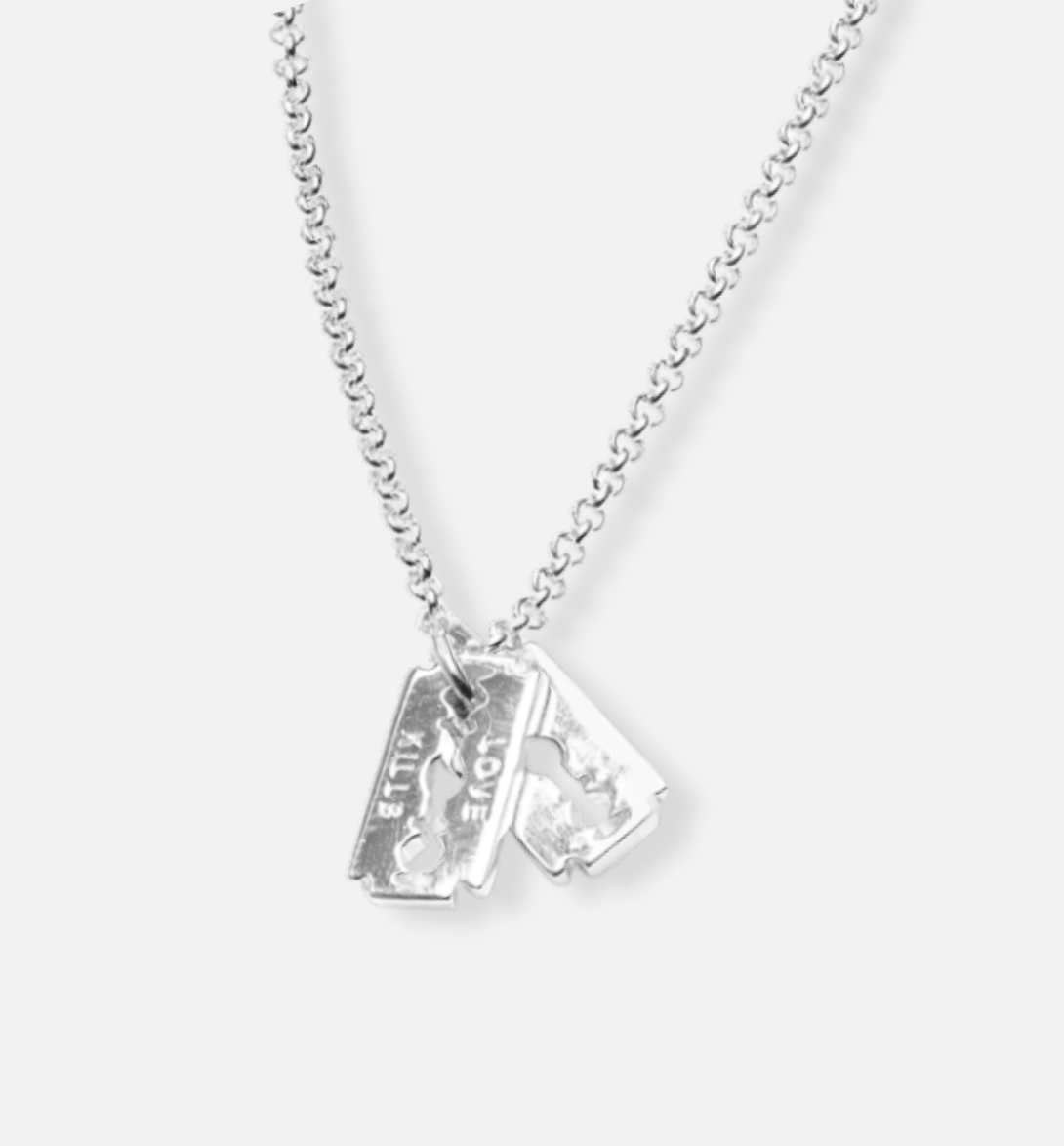 Baby Blades Silver Necklace