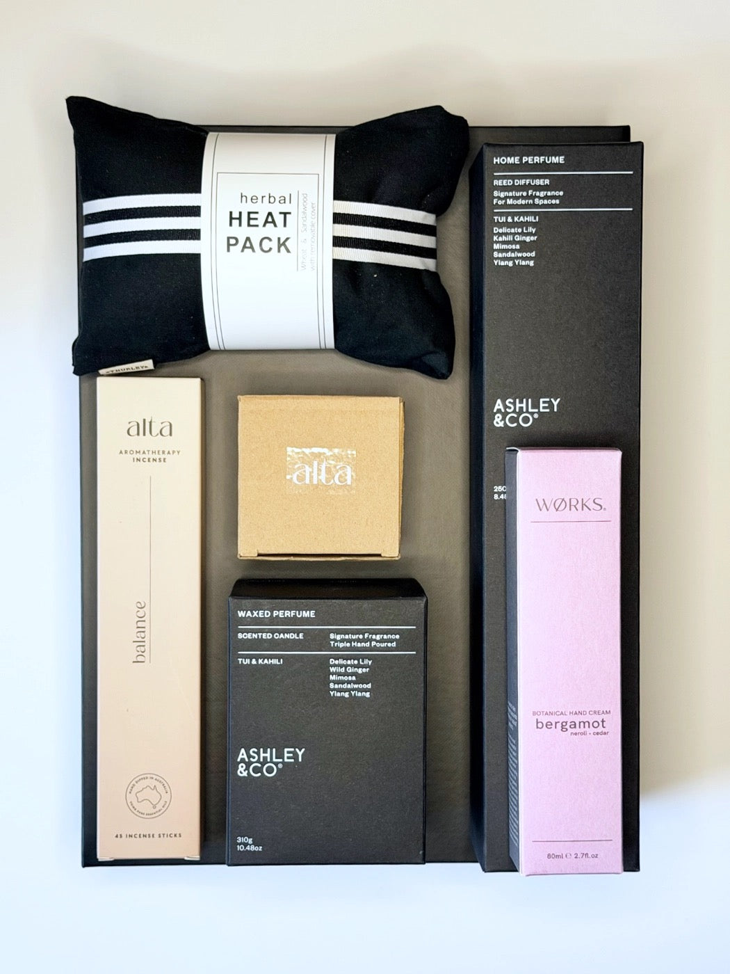 Luxe Rituals Wellbeing Edit luxury wellbeing gift set with candle diffuser incense and hand cream